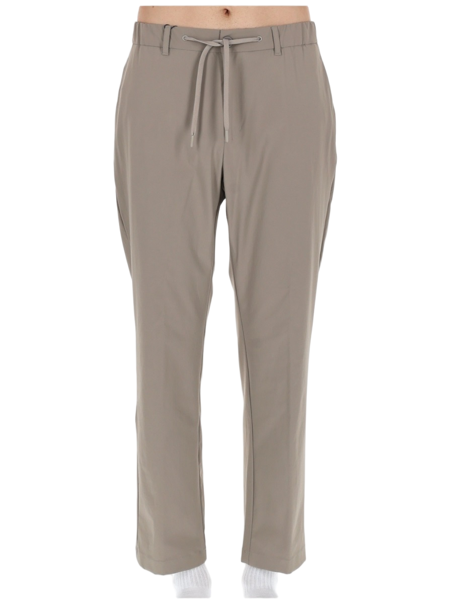 Herno Relaxed Fit Dove Trousers with Elastic Waist and Drawstring Grijs