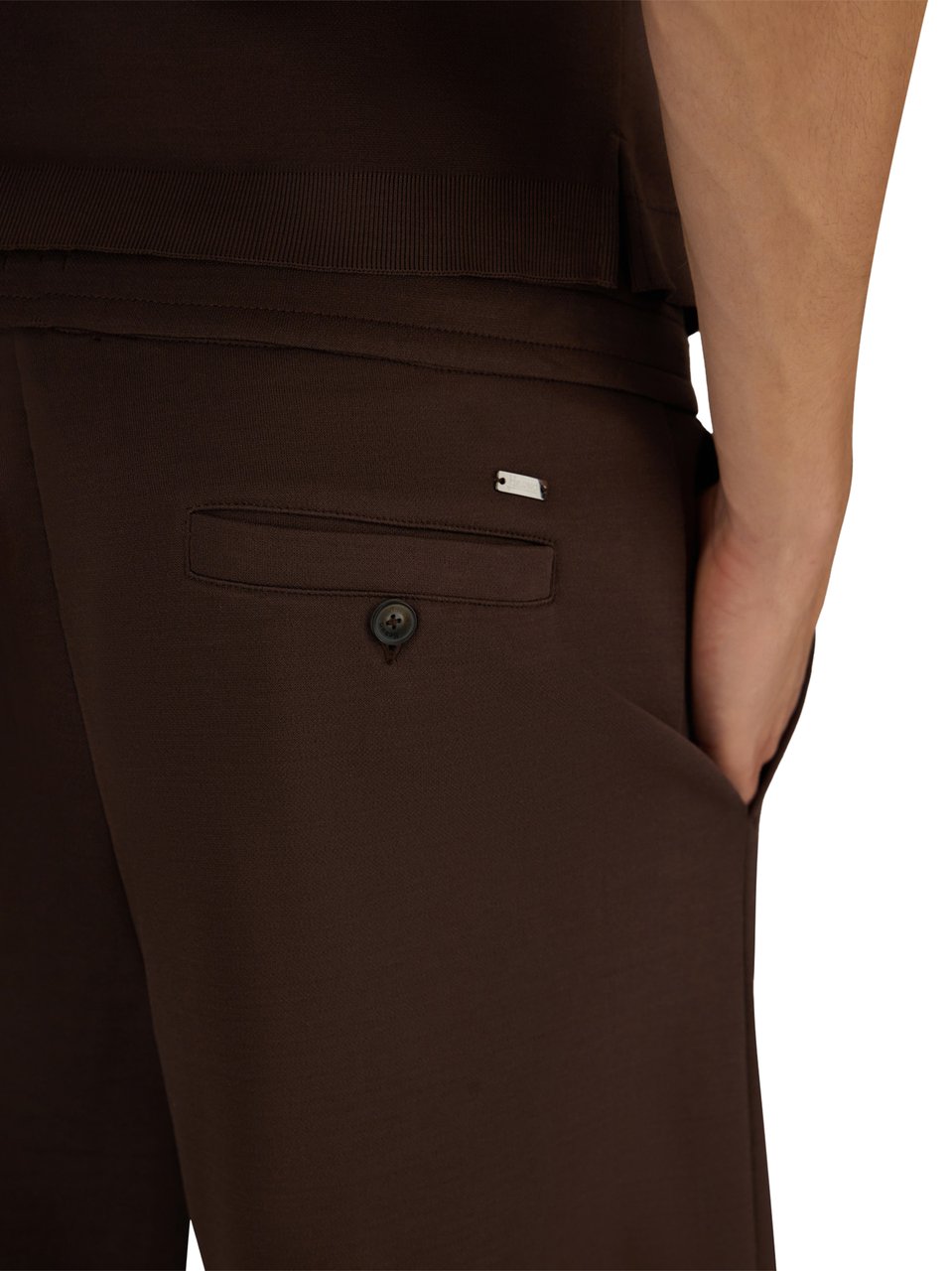 Herno Tailored Brown Shorts with Button Closure Zwart