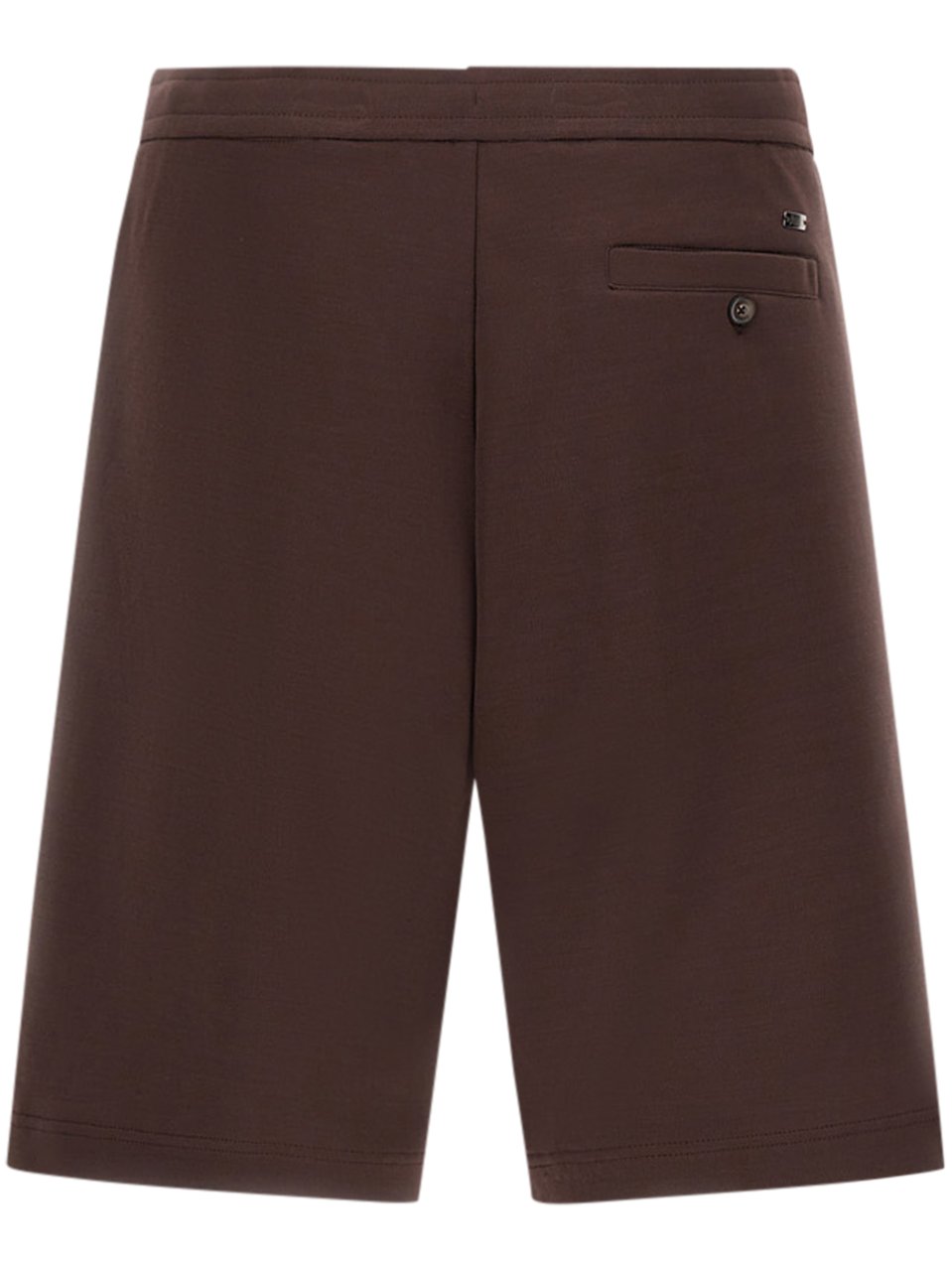 Herno Tailored Brown Shorts with Button Closure Zwart
