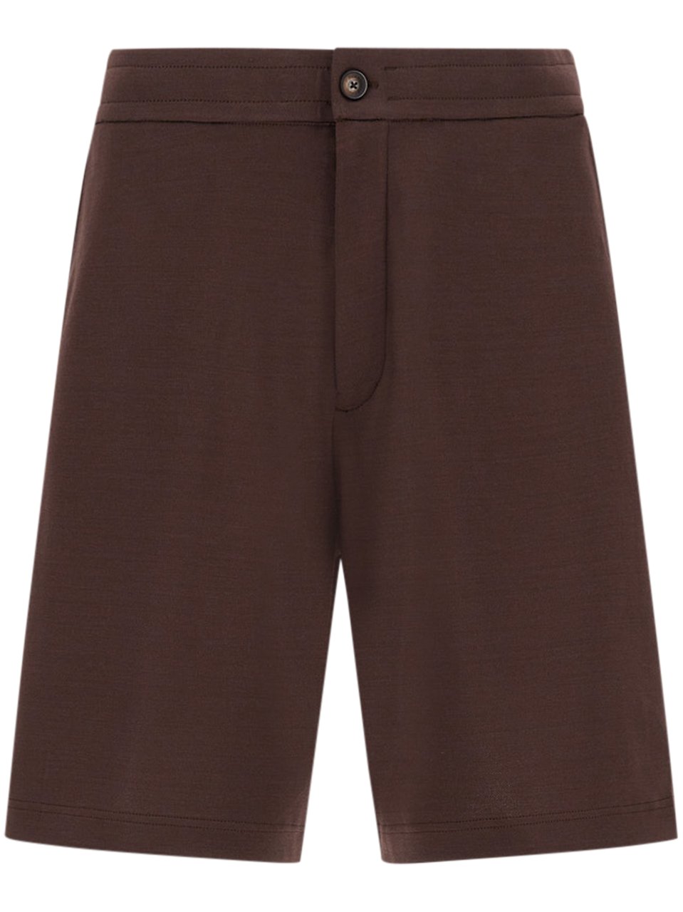 Herno Tailored Brown Shorts with Button Closure Zwart
