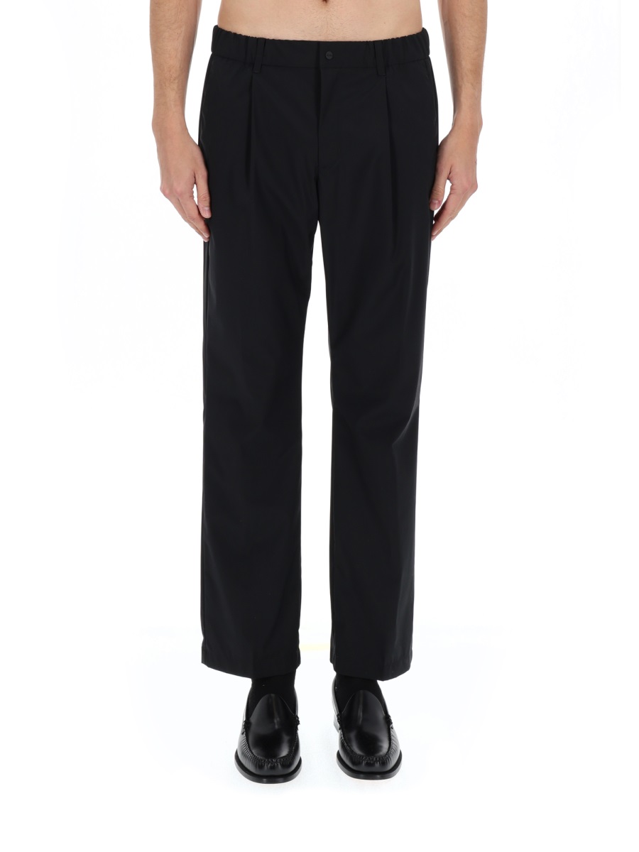 Herno Straight-Leg Smooth Matte Finish Pants Zwart