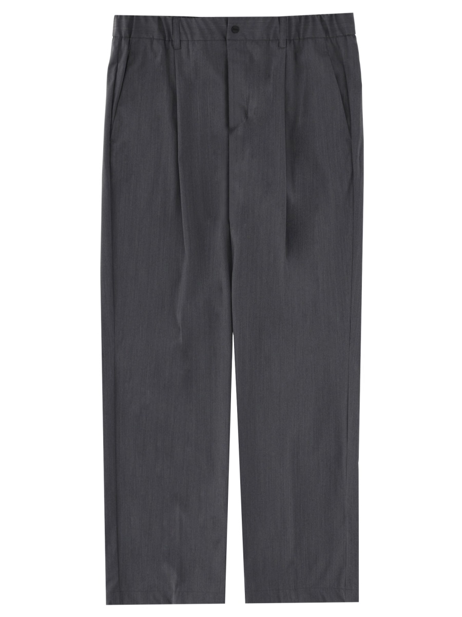 Herno Neutral Tailored Straight-Leg Wool-Blend Pants Grijs