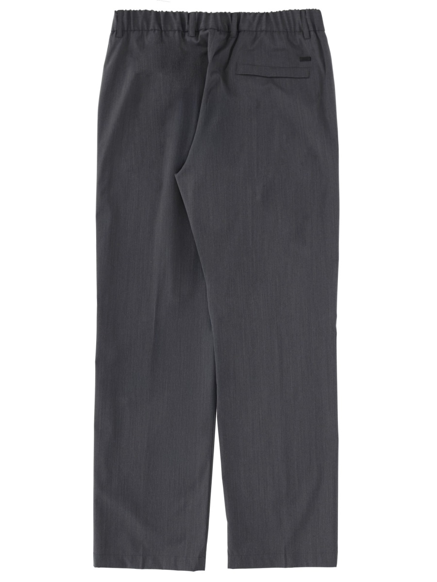 Herno Neutral Tailored Straight-Leg Wool-Blend Pants Grijs