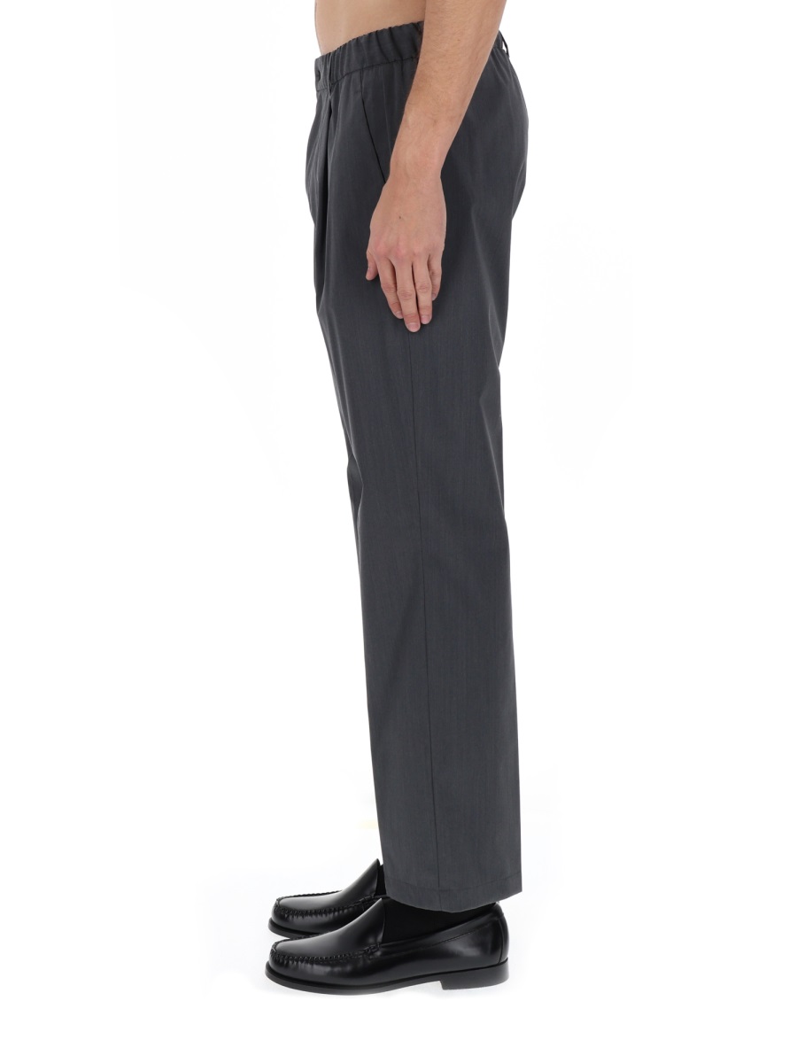 Herno Neutral Tailored Straight-Leg Wool-Blend Pants Grijs