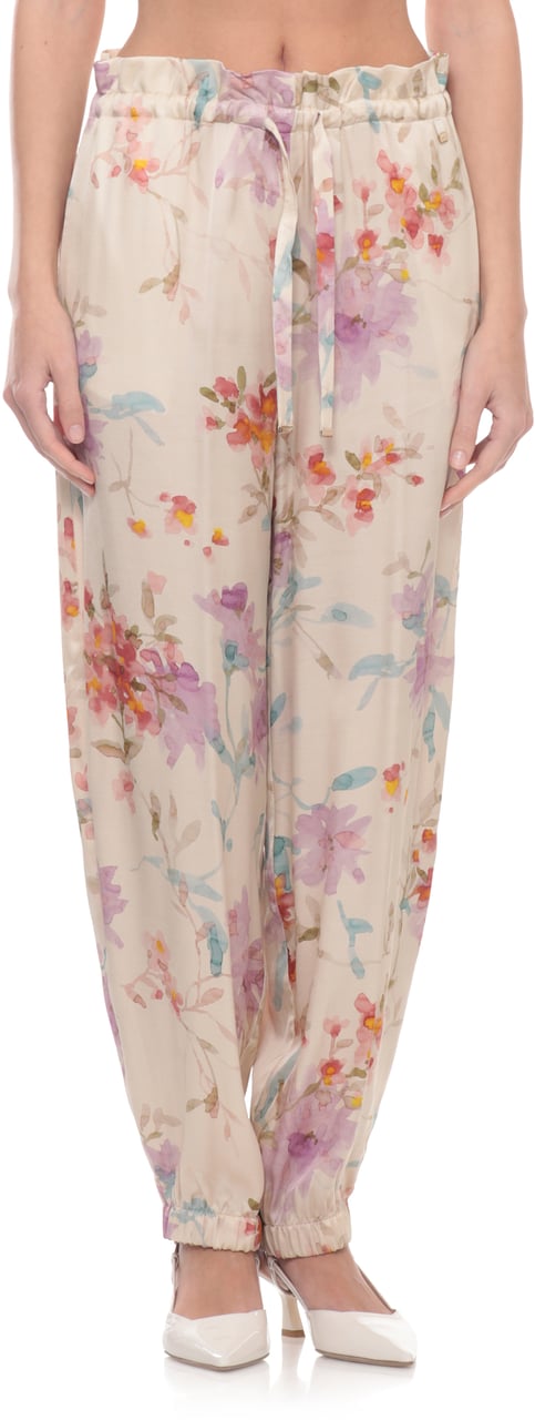 Herno Trousers Ivory Wit