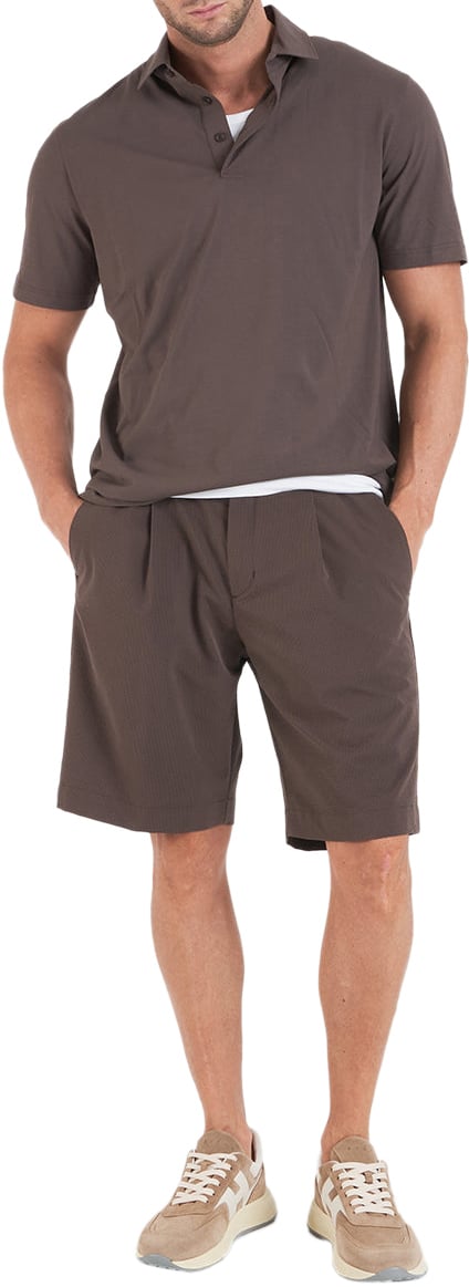Herno Seersucker bermuda Bruin