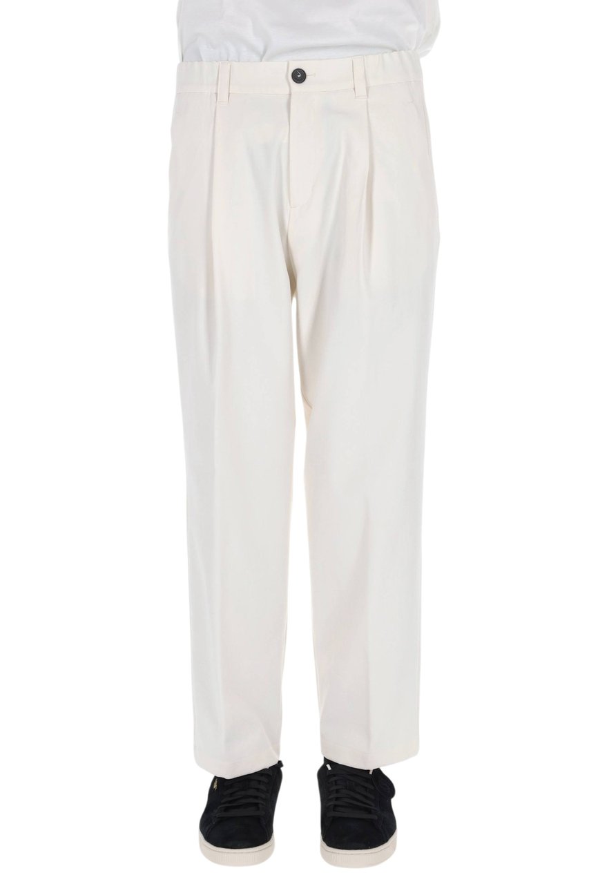 Herno White Elasticated Waist Technical Pants Wit