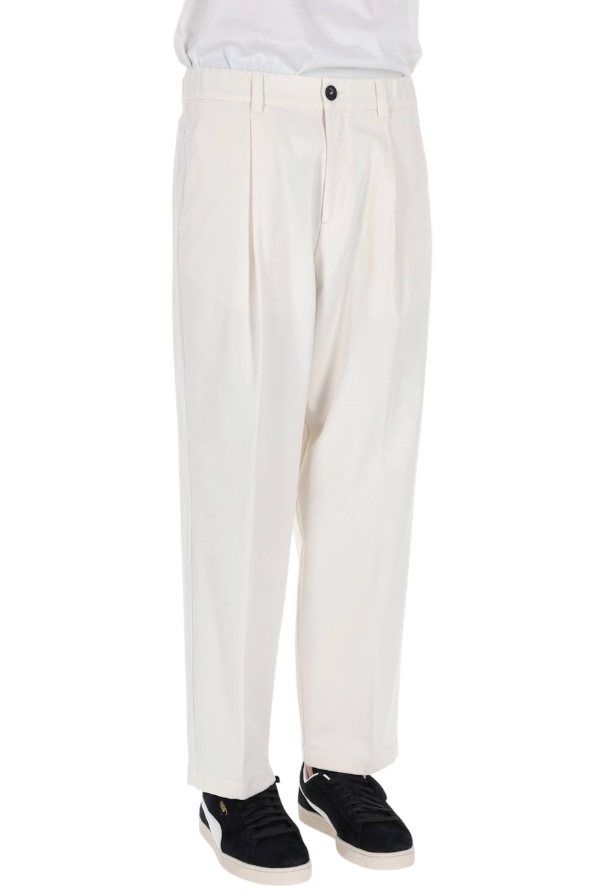 Herno White Elasticated Waist Technical Pants Wit