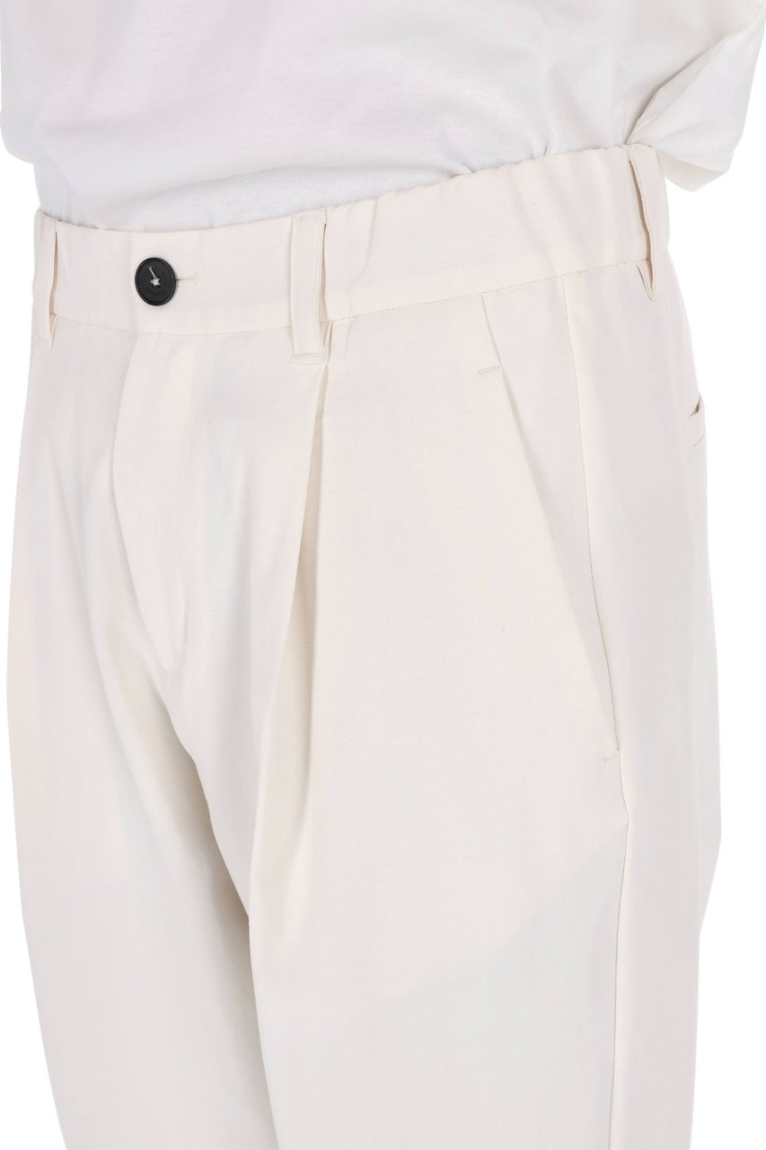 Herno White Elasticated Waist Technical Pants Wit