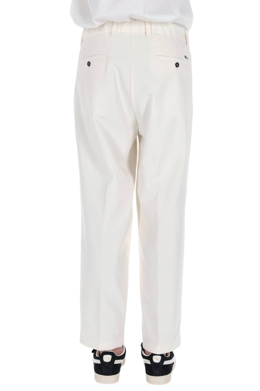 Herno White Elasticated Waist Technical Pants Wit