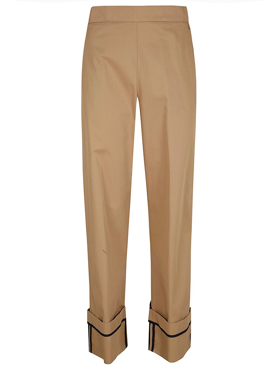 Herno Relaxed Fit Brown Trousers with Concealed Zip Bruin