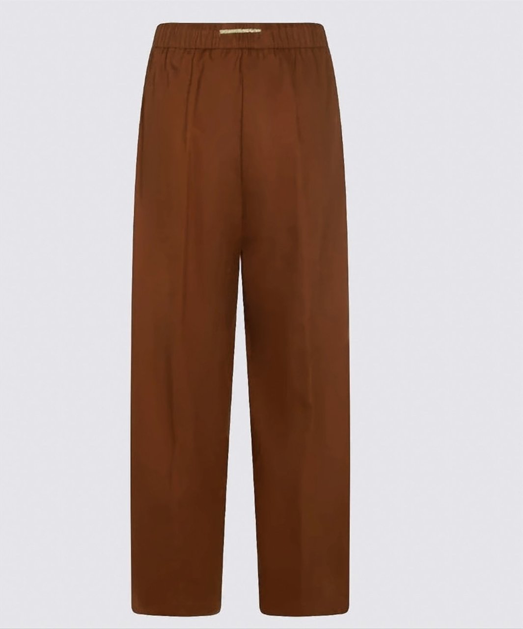 Herno Straight Leg Trousers With Elastic Waistband And Subtle Pleats Bruin