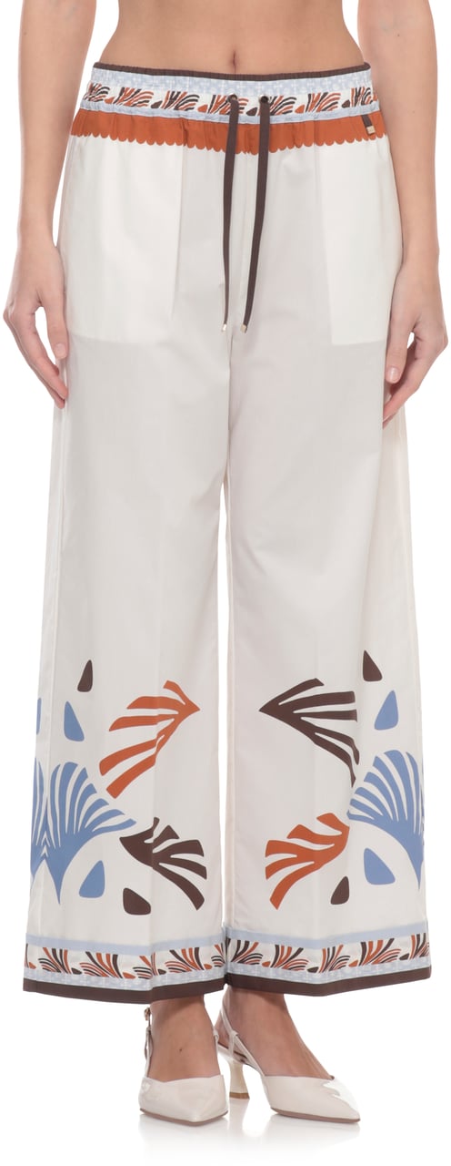 Herno Trousers Ivory Wit