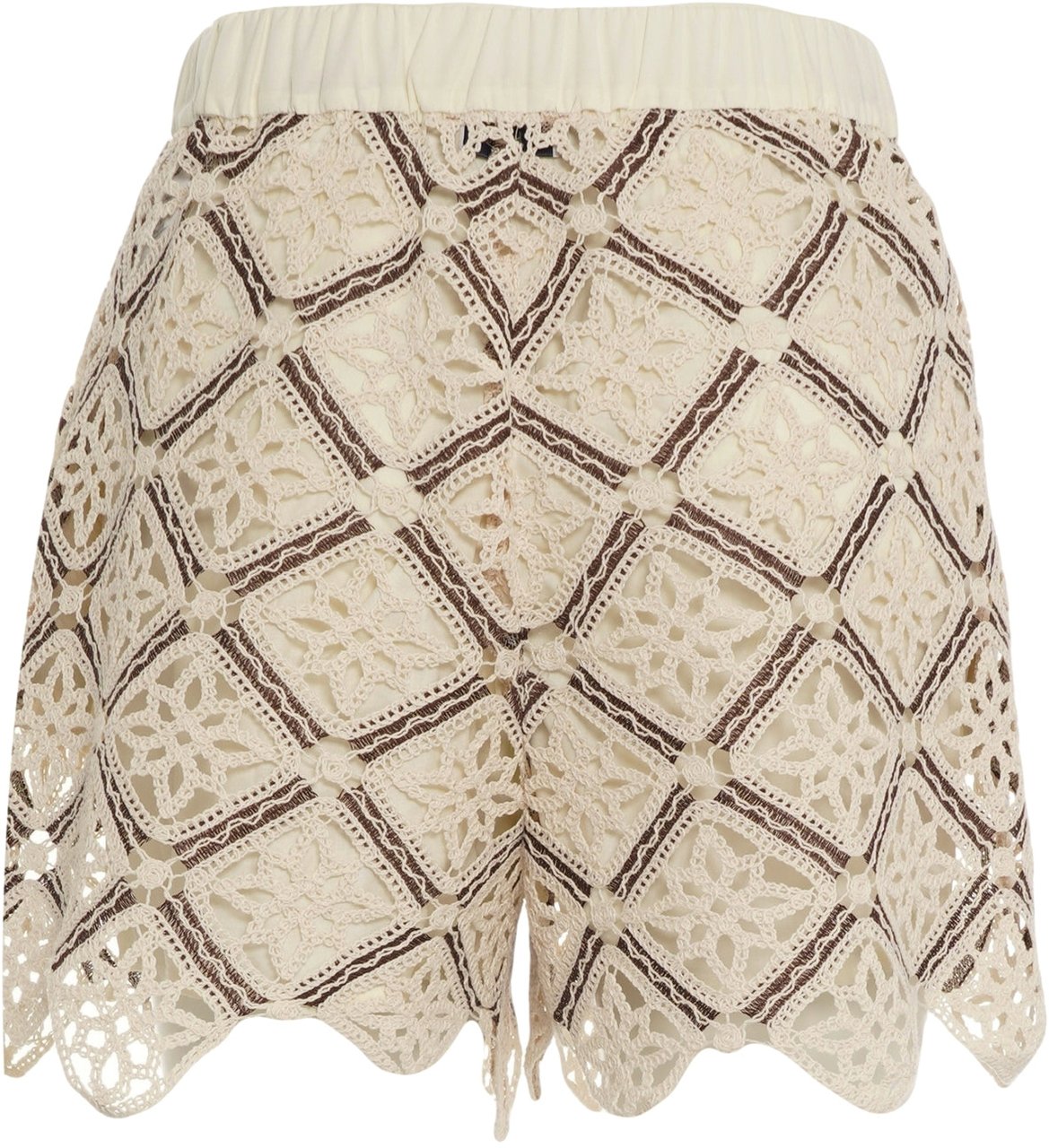 Herno Crochet shorts Beige