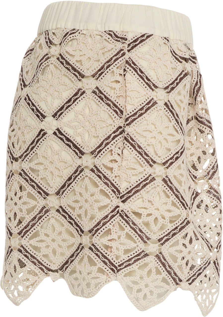 Herno Crochet shorts Beige