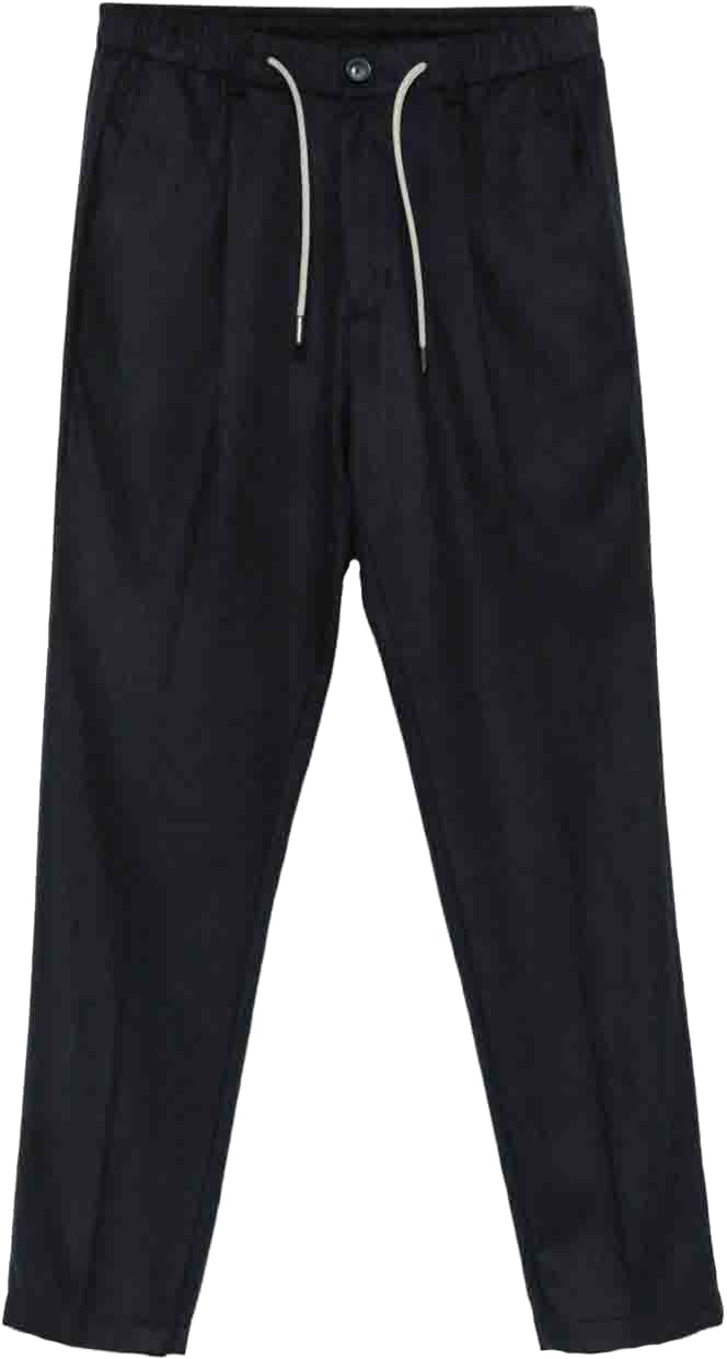 Herno Trousers Blue Blauw