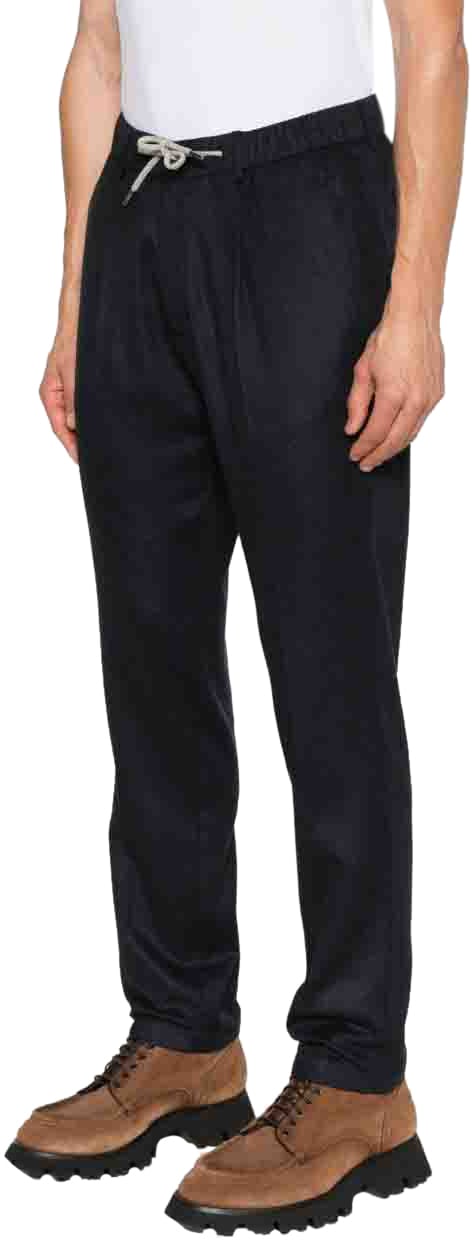 Herno Trousers Blue Blauw