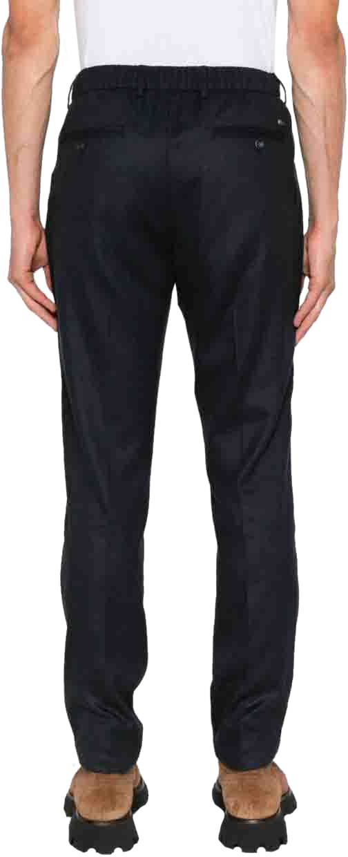 Herno Trousers Blue Blauw