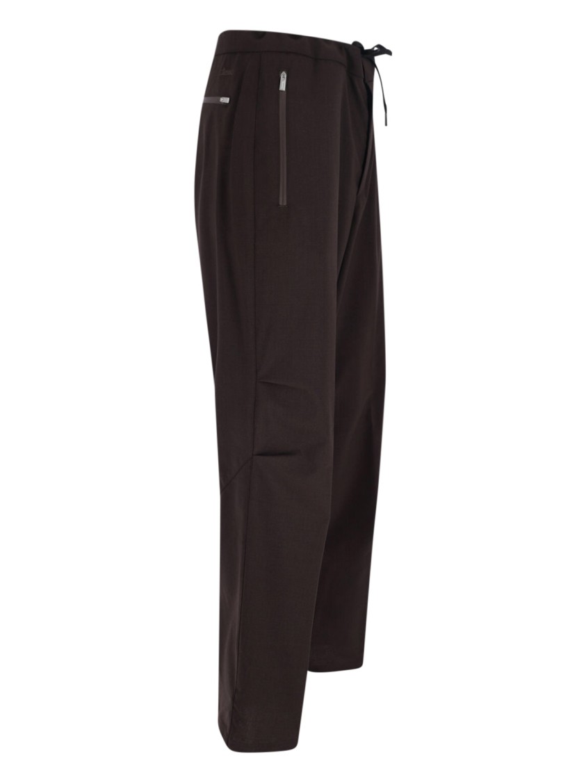 Herno Wool Track Pants – Brown Bruin