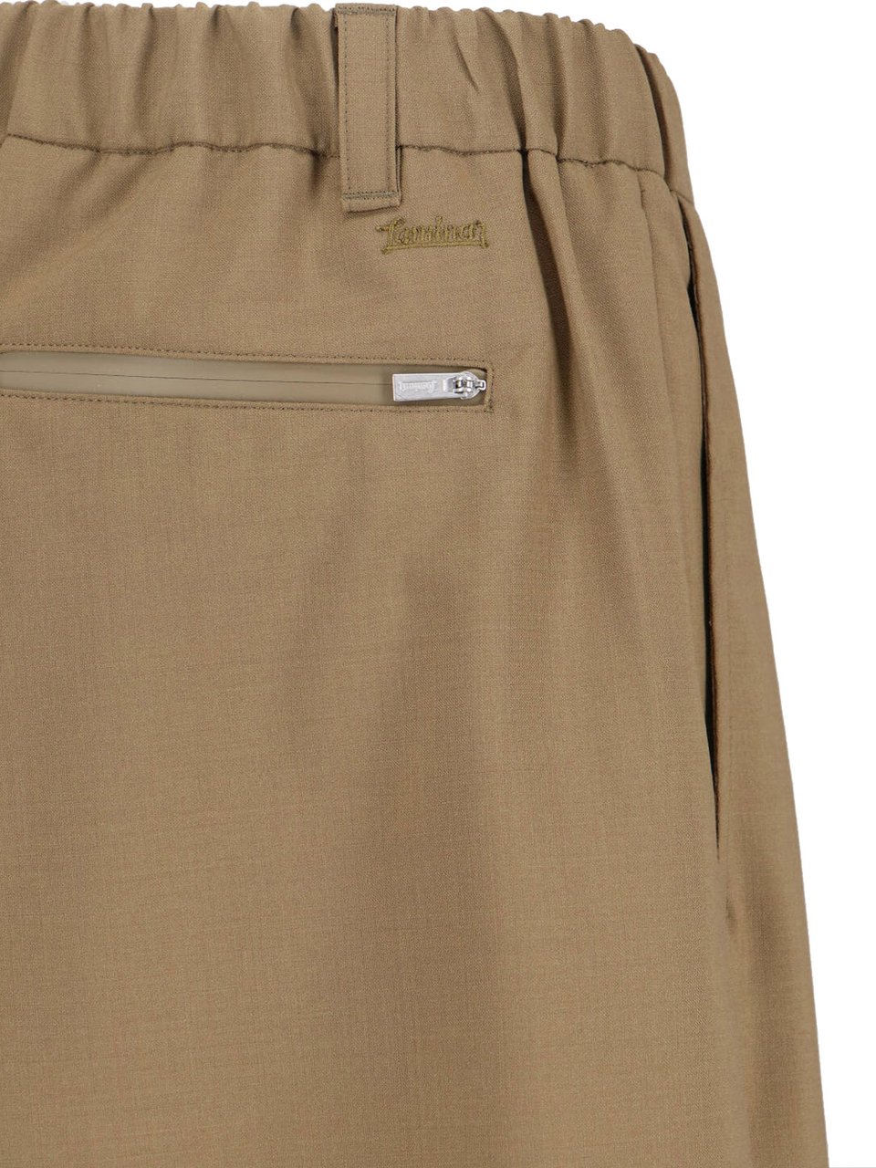 Herno Wool Blend Shorts – Beige Groen