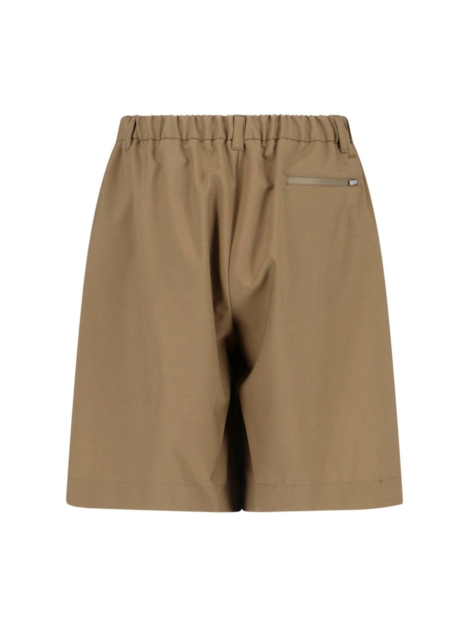 Herno Wool Blend Shorts – Beige Groen