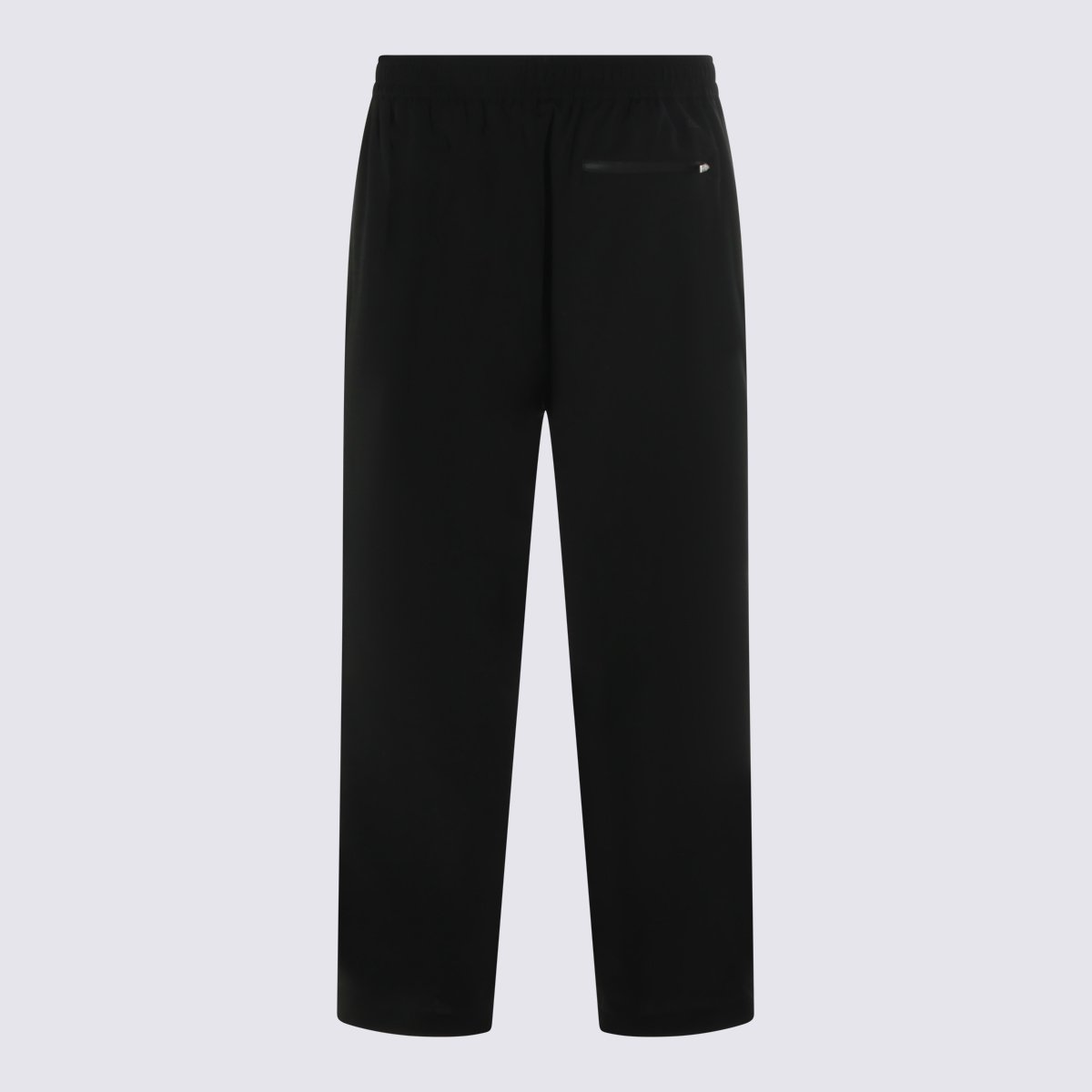 Herno Straight-Leg Trousers With Elastic Waistband And Zippered Pockets Zwart