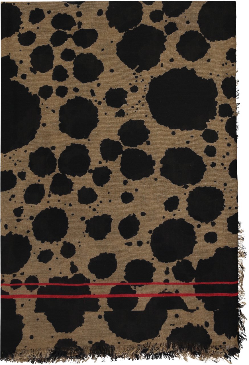 Herno Scarf in wool blend Zwart