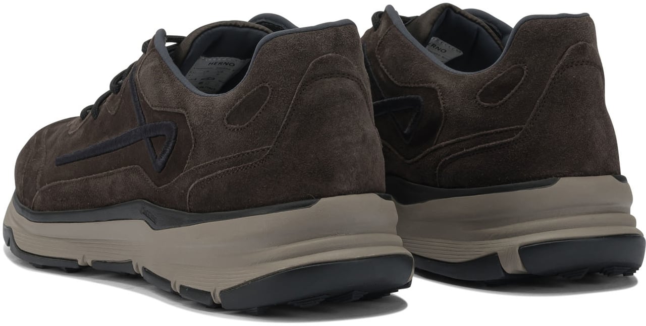 Herno "Running" suede sneakers Bruin