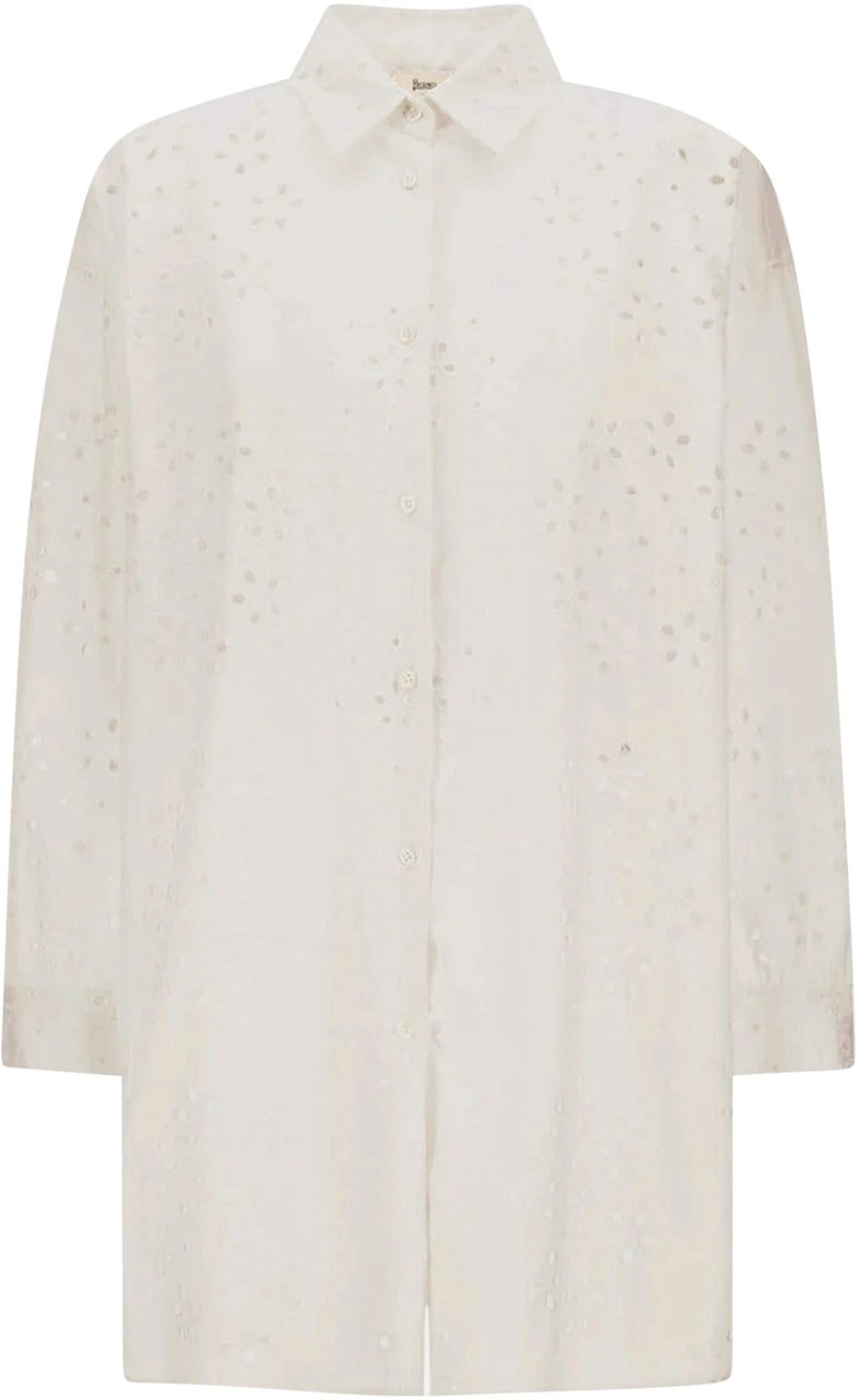 Herno Geborduurd overhemd Wit