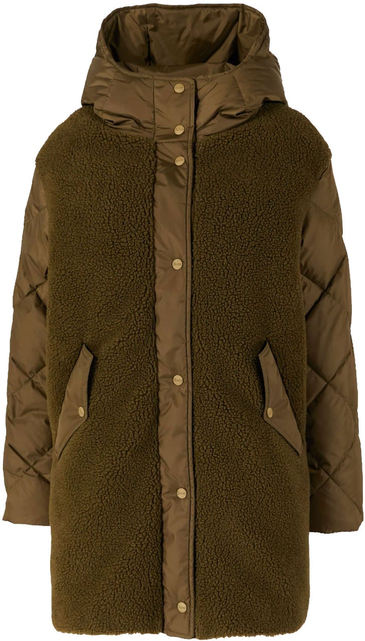 Herno TEDDY SHORT PARKA Army Green Groen