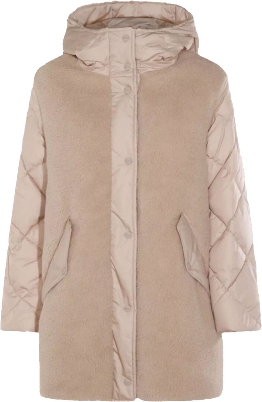Herno TEDDY SHORT PARKA Light Beige Beige