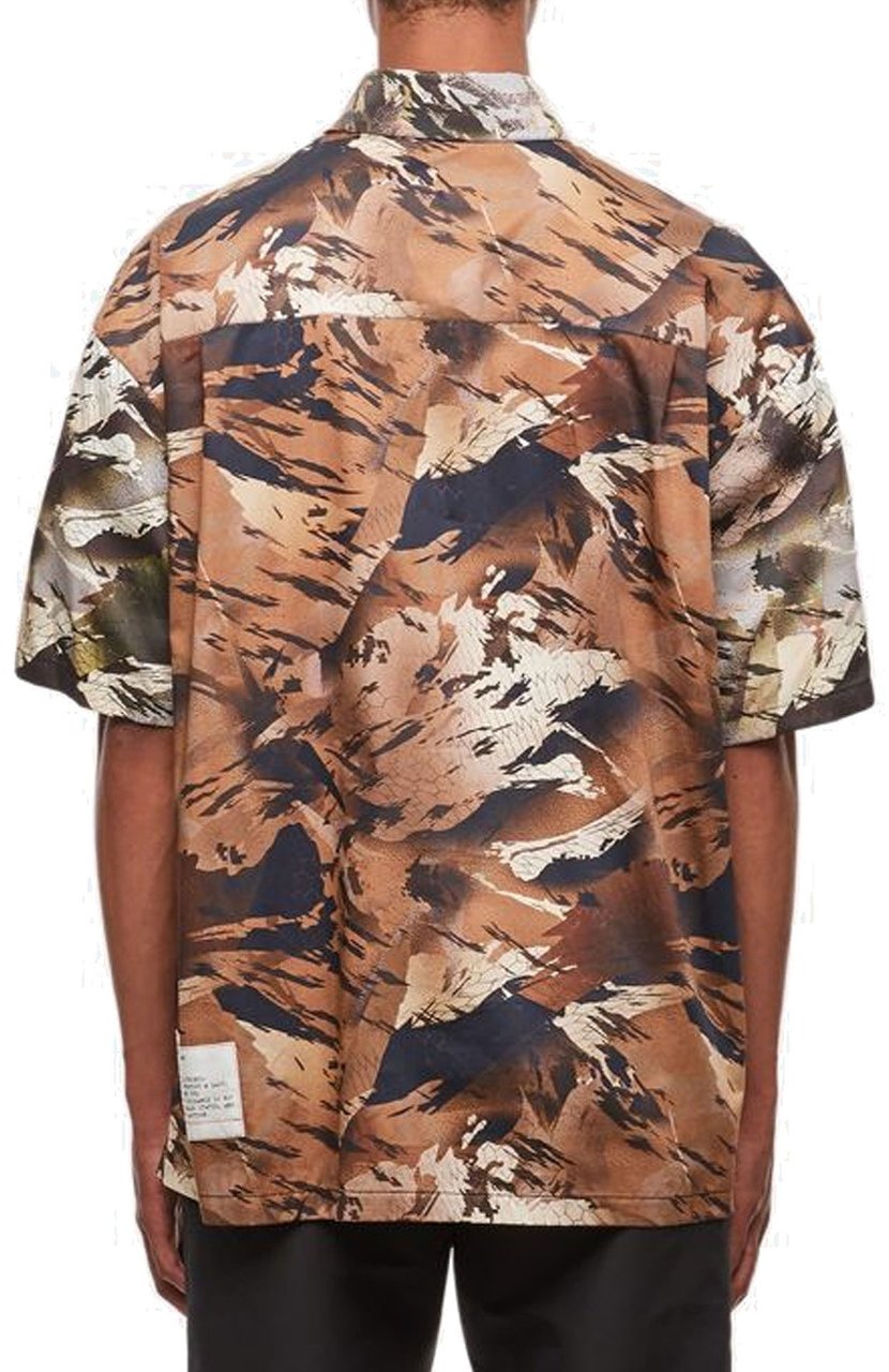 Heron Preston Camouflage Popline Shirt Groen