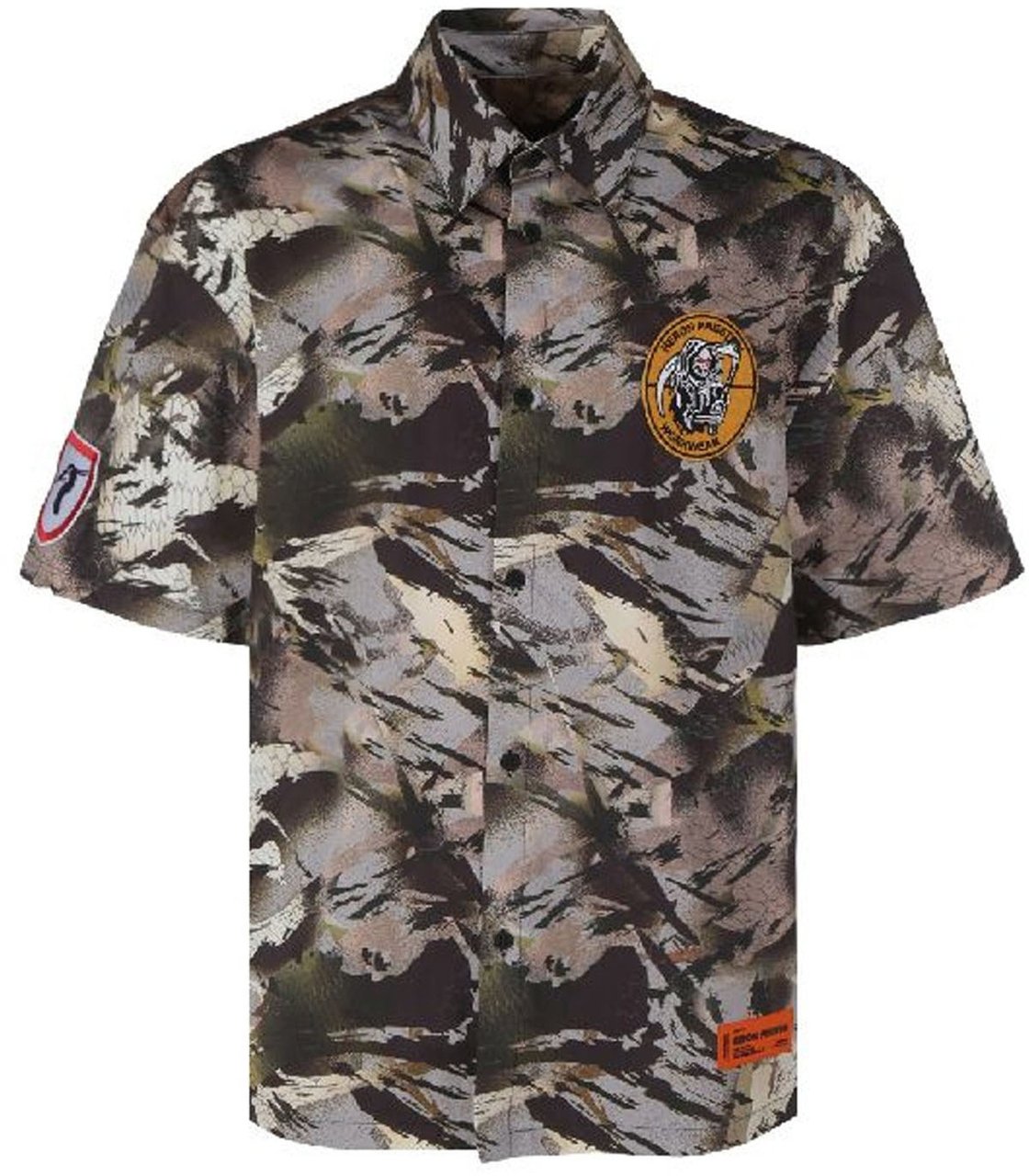 Heron Preston Camouflage Popline Shirt Groen
