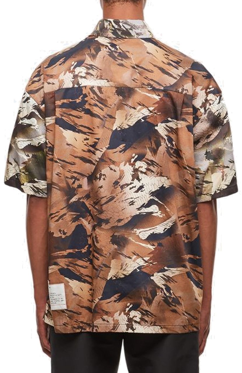 Heron Preston Camouflage Popline Shirt Groen