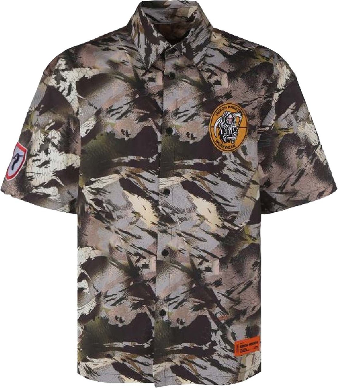 Heron Preston Camouflage Popline Shirt Groen