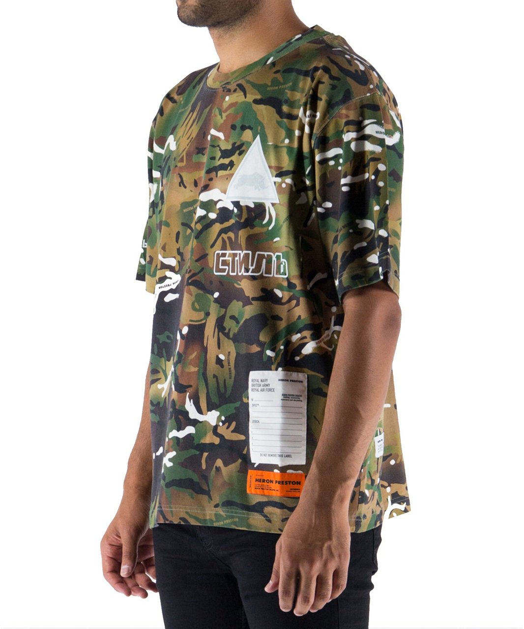 Heron Preston Camouflage T-shirt Groen