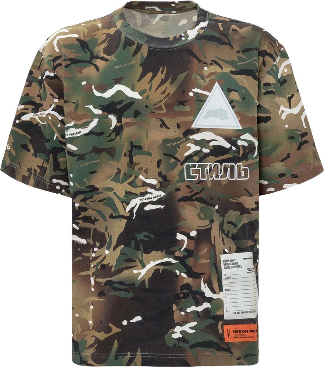 Heron Preston Camouflage T-shirt Groen