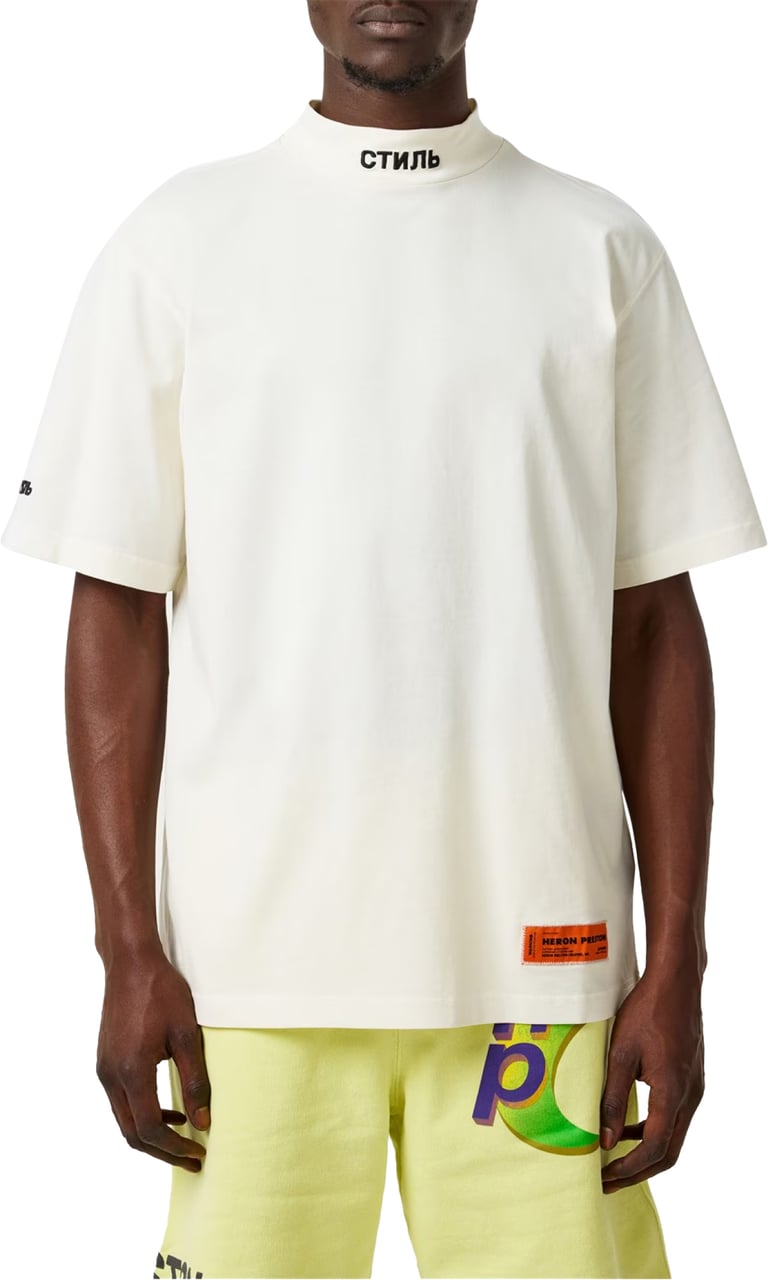 Heron Preston Ctnmb Logo Turtleneck T-shirt Wit