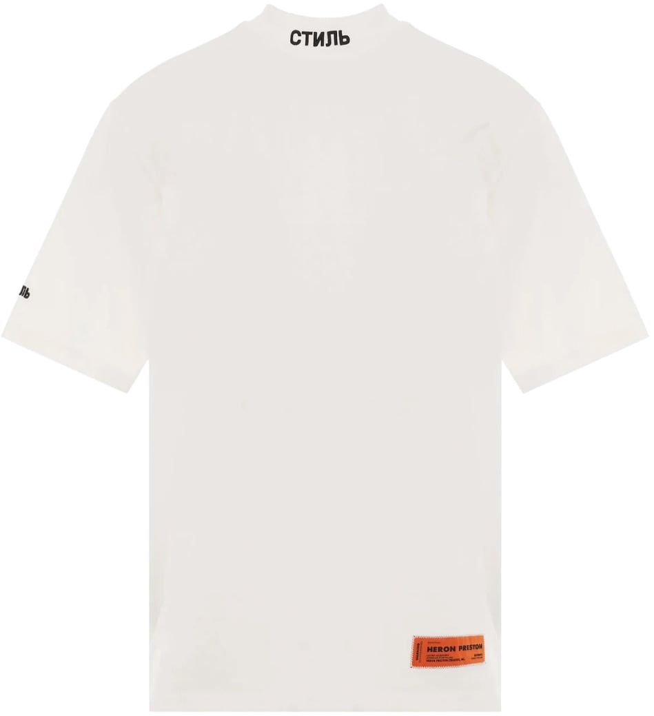 Heron Preston Ctnmb Logo Turtleneck T-shirt Wit