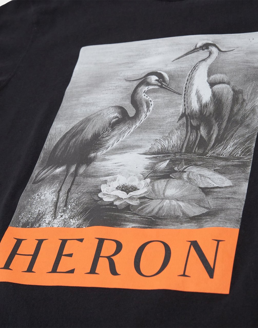 Heron Preston Os Heron Bw Logo Print T-shirt Zwart
