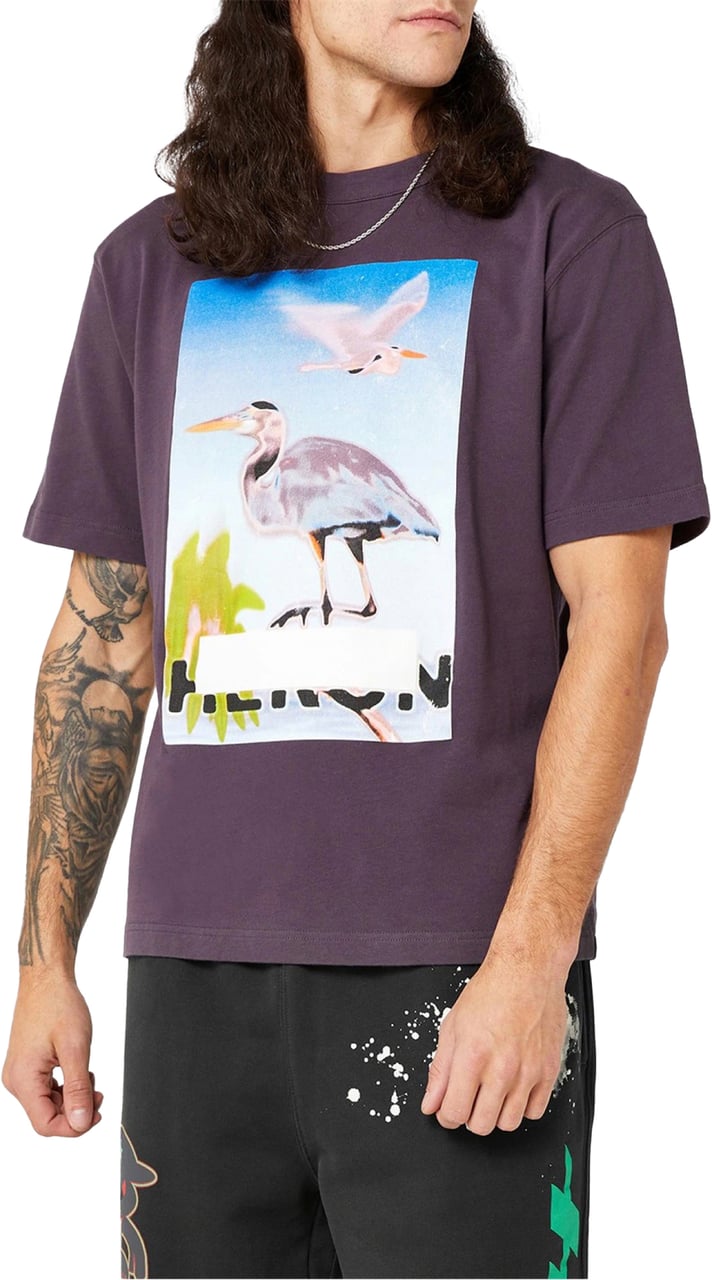 Heron Preston Censored Heron Logo T-shirt Paars