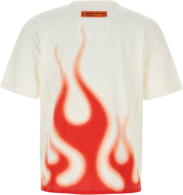Heron Preston T-Shirt Heron Law Flames Wit