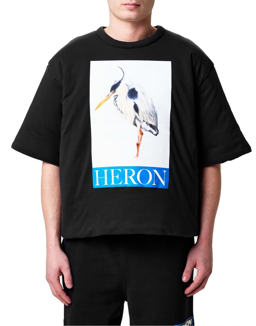 Heron Preston Heron Bird Painted Logo Padded T-shirt Zwart