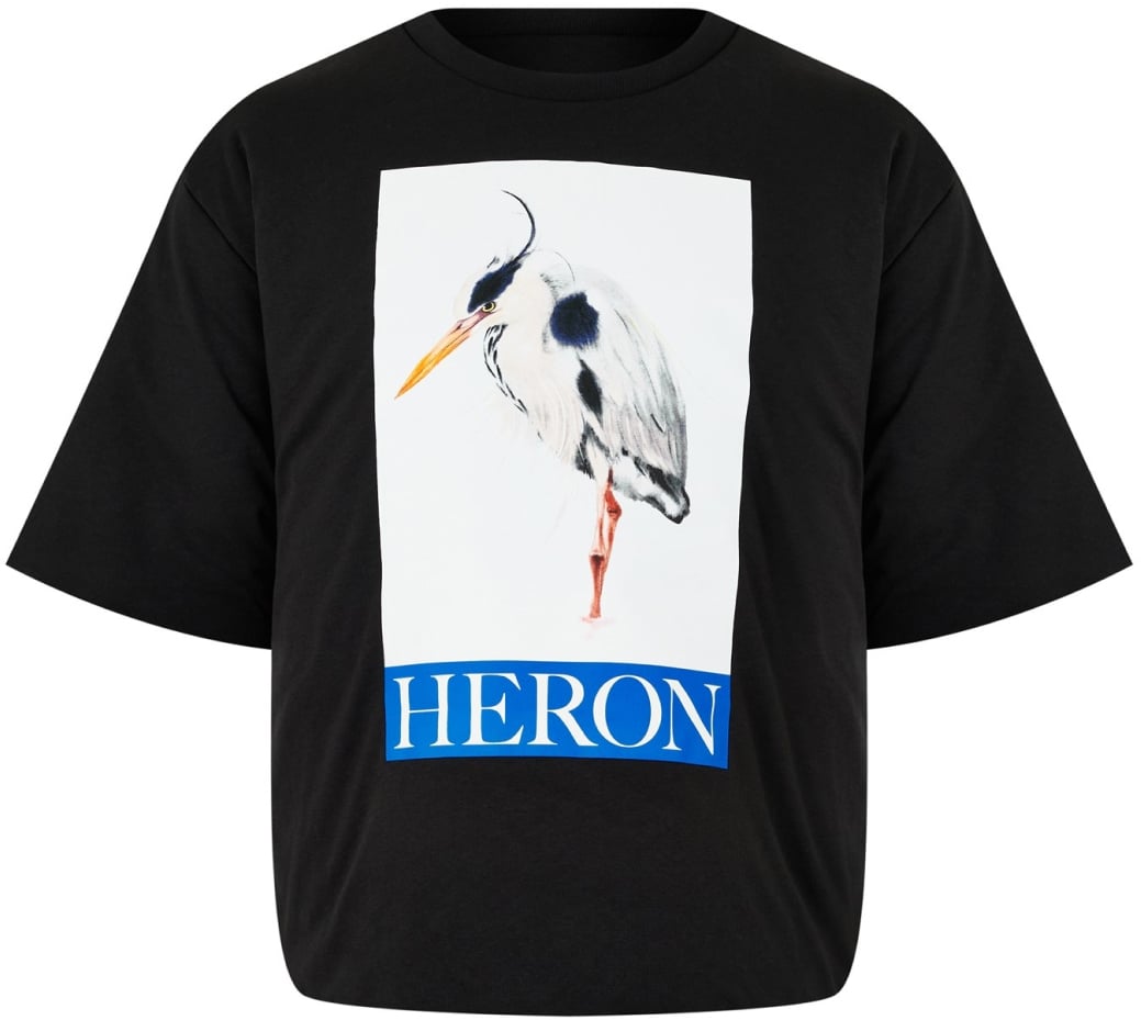 Heron Preston Heron Bird Painted Logo Padded T-shirt Zwart