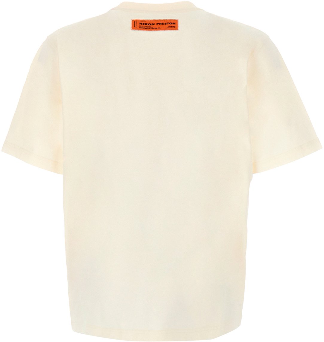Heron Preston Heron Preston Ivory cotton oversize t-shirt Neutraal