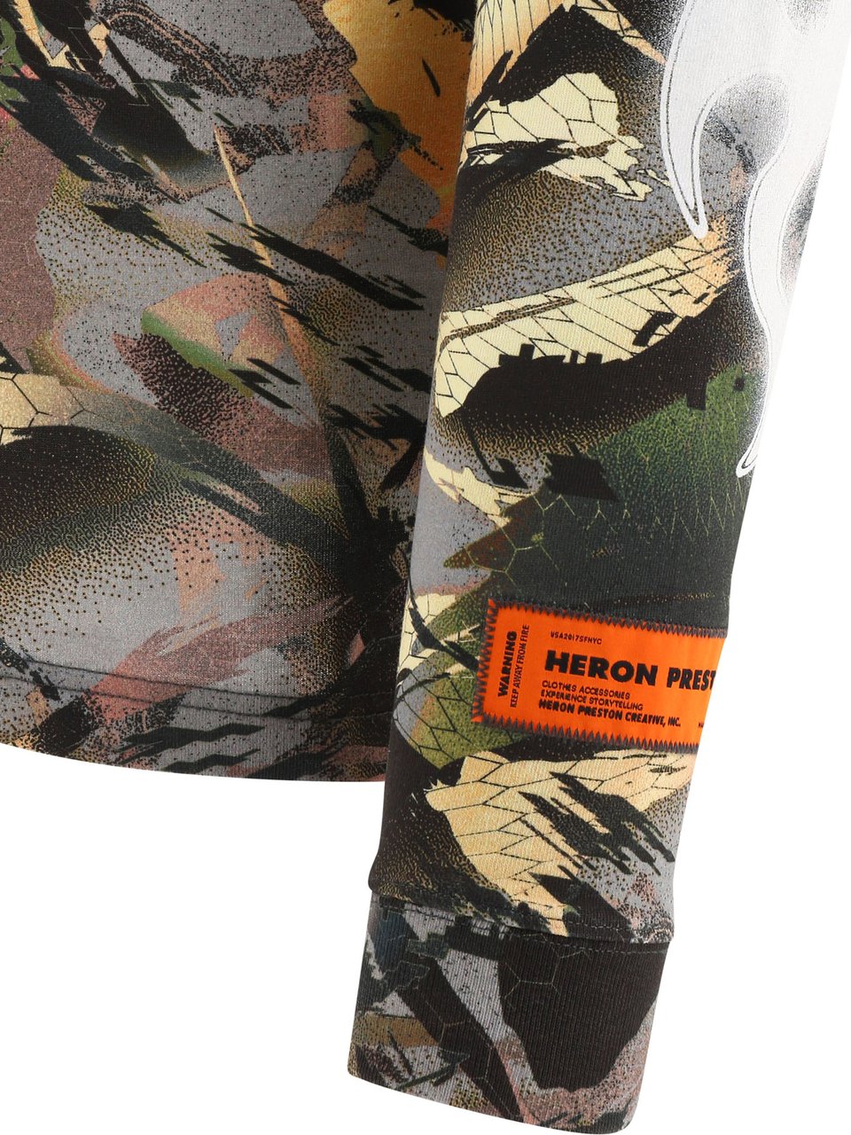 Heron Preston "Camo Flaming" t-shirt Groen