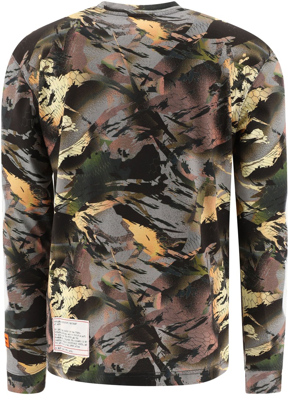 Heron Preston "Camo Flaming" t-shirt Groen