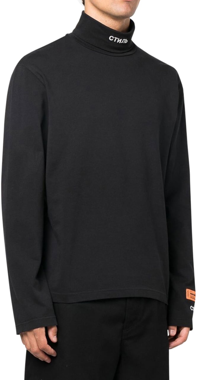 Heron Preston Nf Ctnmb Logo Rollneck T-shirt Zwart