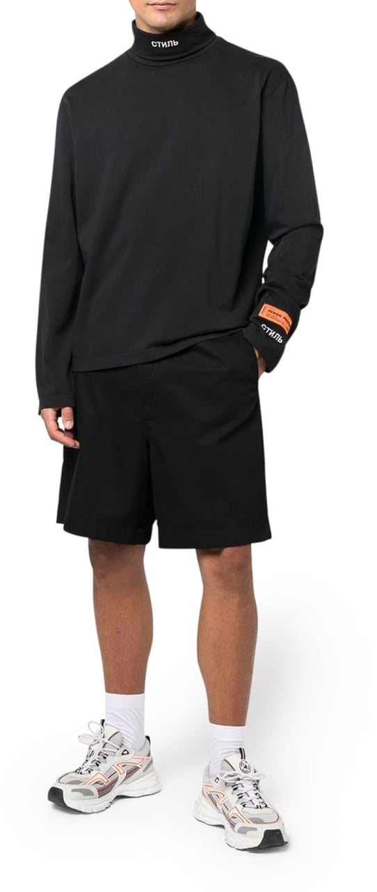 Heron Preston Nf Ctnmb Logo Rollneck T-shirt Zwart
