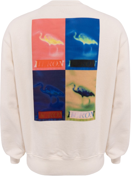 Heron Preston Felpa con stampa logo Wit